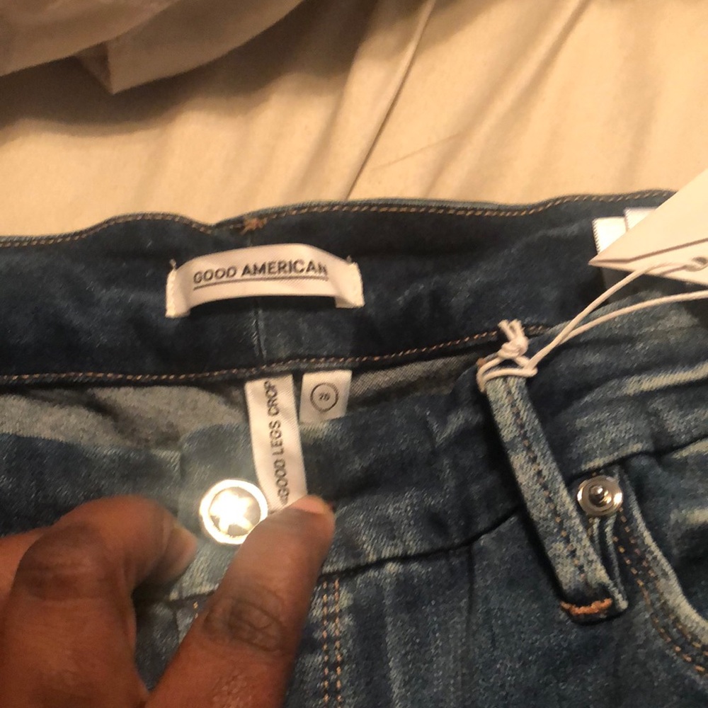 Good American-size 20  crop leg ankle jeans